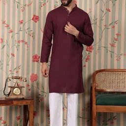 Ode by House of Pataudi Mandarin Collar Straight Kurta-picture-15