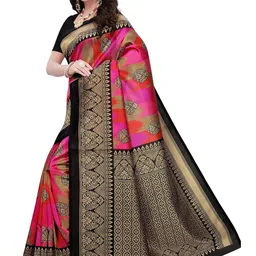 SANISA Woven Design Zari Silk Blend Handloom Saree image 5