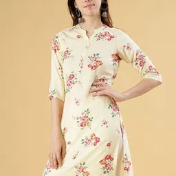 V-Mart Women Floral Printed Mandarin Collar Kurta-picture-39
