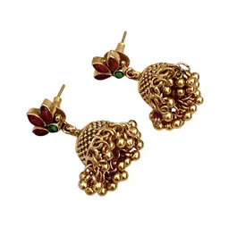Pihtara Jewels Gold-Plated Stone Studded & Beaded Jewellery Set image 5