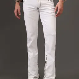 mode de base Men Bootcut Low-Rise Stretchable Cotton Jeans-picture-17