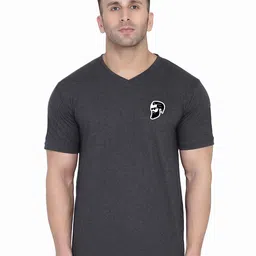 Blisstone V-Neck Applique Slim Fit Cotton Casual T-shirt-image-27