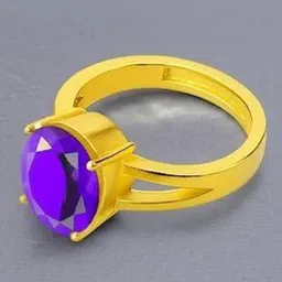 LAXBON Gold-Plated Artificial Stones Studded Ring image 1