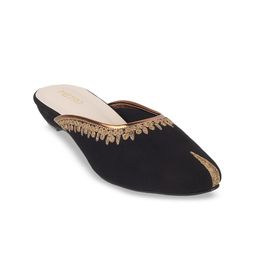 Metro Women Embroidered Kitten Heel Mules-picture-22