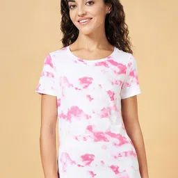 Ajile by Pantaloons Tie And Dye Cotton T-shirt-image-1