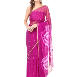 Reboot Fashions Bandhani Zari Pure Chiffon Bandhani Saree-picture-21