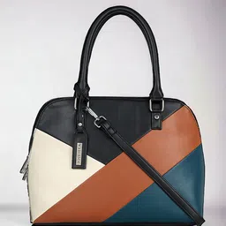 Toteteca Colourblocked Structured Handheld Bag-picture-51