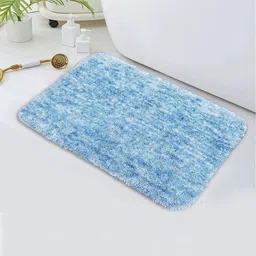 LUXEHOME INTERNATIONAL Turquoise Blue 2200 GSM Anti Skid Bath Rug-image-85