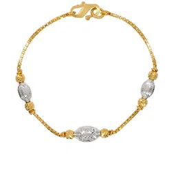 BHIMA Kids 22K 916 BIS Hallmark Gold Rhodium Oval Ball Bracelet-picture-34