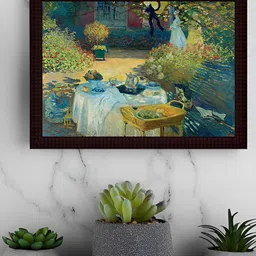Tamatina Green & Black Claud Monet Art Framed Canvas Painting Wall Art-image-23