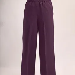 PURVAJA Women Relaxed High-Rise Easy Wash Trousers-picture-42