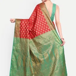 jayant creation Red Art Silk Barasi Sarees image 5