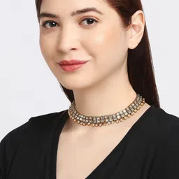 fabula Gold-Plated Kundan Choker Necklace image 4