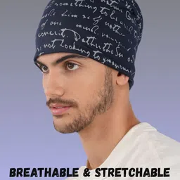 iSWEVEN Unisex Cotton Printed Beanie image 5