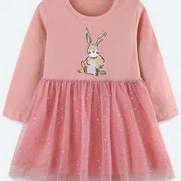 Oh Rare Girls Embellished Fit & Flare Round Neck Dress-image-71