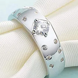 MEENAZ Silver-Plated American Diamond StuddedFingerRing-picture-44