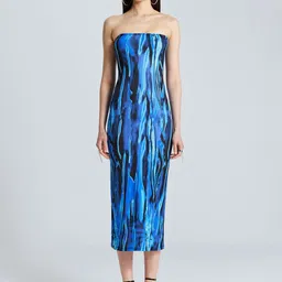 ZOMODA Women Tie and Dye Off-Shoulder Bodycon Midi Dress-picture-30
