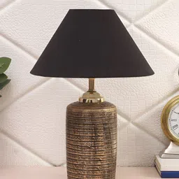 BrightDaisy Black Terracotta Frusturical Shaped Table Lamp image 2