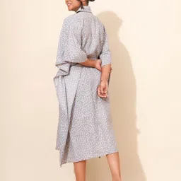 YELLOW BLOOM Floral Printed Midi Nightdress image 3