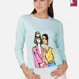 Metronaut Women 2 Printed Bio Finish Applique T-shirt image 1
