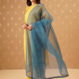 JAYPORE Sequinned Cotton Silk Dupatta image 5