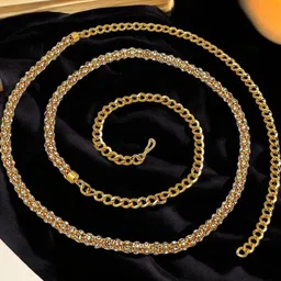 FEMMIBELLA Cubic Zirconia Studded Waist Chain Saree Accessories-picture-24