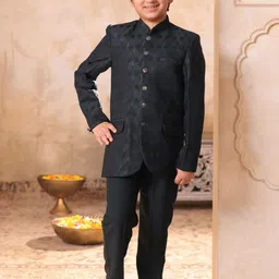 Aj DEZInES Boys Embroidered Sherwani Set-picture-29