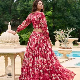 Kaizen TEXO FAB Printed Semi-Stitched Lehenga & Unstitched image 2