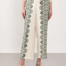 Vero Moda Women Printed Straight Fit High-Rise Trousers-picture-36