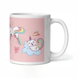 Mr UVD White & Pink Graphic Printed Ceramic Glossy Mug 350 ml image 4