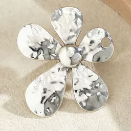 LULU & SKY Silver-Plated Floral Adjustable Finger Ring-picture-21