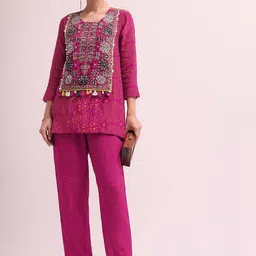 KALKI  Embroidered Tunic & Trouser Co-Ord Set-image-31