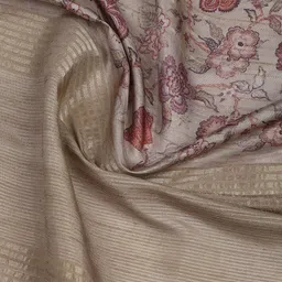 Meena Bazaar Embroidered Art Silk Unstitched Dress Material image 3