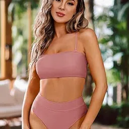 LUXESTYLE Strapless Swim Bikini Set image 2