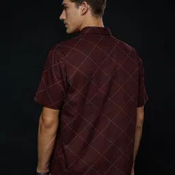 The Souled Store Harry Potter Checked Gryffindor Argyle Embroidered Pure Cotton Shirt image 2