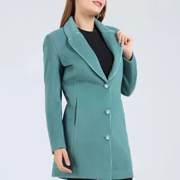 YOUNG CLUB CLASSIC Self Design Notched Lapel Overcoat image 3