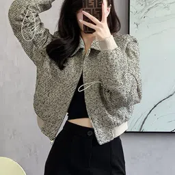 bebe Women Solid Bomber Jacket-image-50