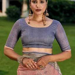 Panzora Floral Zari Handloom Bhagalpuri Saree image 5