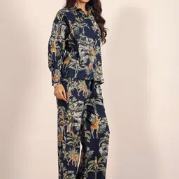 KAORI BY SHREYA AGARWAL Printed Cotton Shirt With Trousers Co-Ords image 3