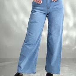 Stylecast X Kotty Women Wide Leg High-Rise Cotton Jeans-image-65