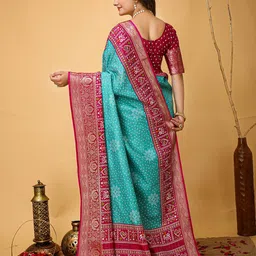 DIVASTRI Woven Design Zari Art Silk Banarasi Saree image 4