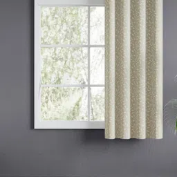 haus & kinder Signature Silken Branch Beige Floral Jacquard Room Darkening Window Curtain-picture-28