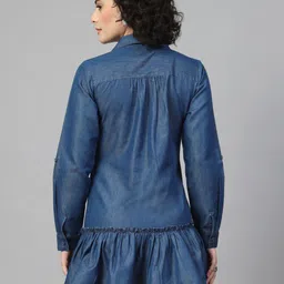 JEFF COOPER Women Ruffled Fit & Flare Mini Dress image 4