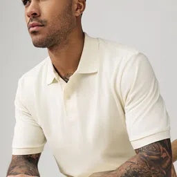 NEXT Pure Cotton Polo Collar T-shirt image 3