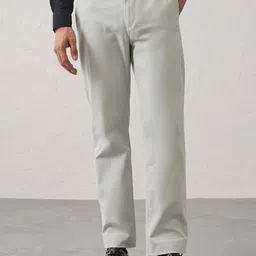 Minus One Men Slim Fit Chinos Trousers-picture-25