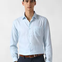 Van Heusen Men Solid Spread Collar Pure Cotton Formal Shirt-picture-26