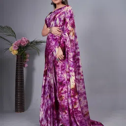 KALINI Tie and Dye Pure Chiffon Ready to Wear Saree image 2