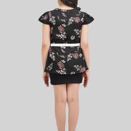 BEING NAUGHTY Girl's Floral Print A - Line Dress image 5