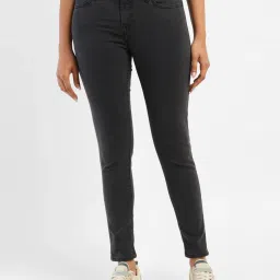 levi's Women's 710 Black Skinny Fit Mid Rise Jeans-picture-18