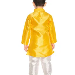 new gen Boys Ethnic Motifs Embroidered Kurta with Pyjamas image 3